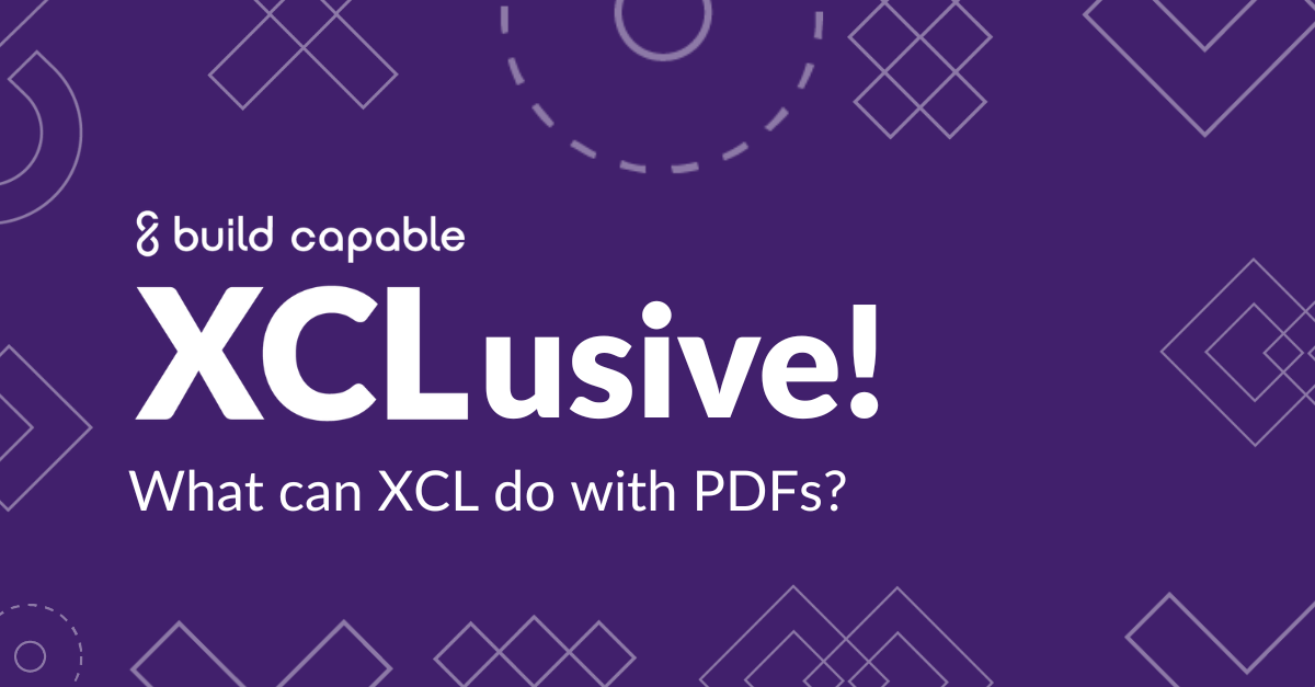 XCLusive event banner for, "What can XCL do with PDFs?"