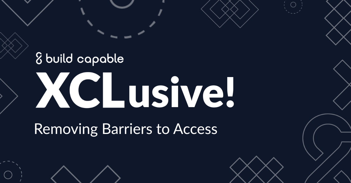 XCLusive event banner for, "Removing Barriers to Access."