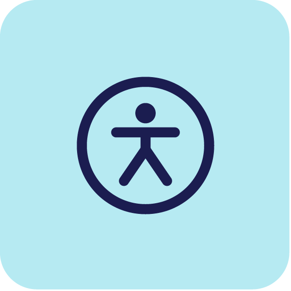 Accessibility blue frame